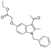 ETHYL [(3-ACETYL-1-BENZYL-2-METHYL-1H-INDOL-5-YL)OXY]ACETATE Struktur