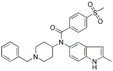 N-(1-BENZYLPIPERIDIN-4-YL)-N-[2-METHYL-1H-INDOL-5-YL]-4-(METHYLSULPHONYL)BENZAMIDE Struktur