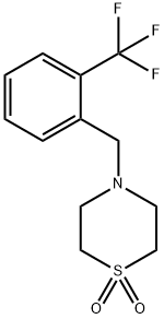 4-[2-(TRIFLUOROMETHYL)BENZYL]-1LAMBDA6,4-THIAZINANE-1,1-DIONE Struktur