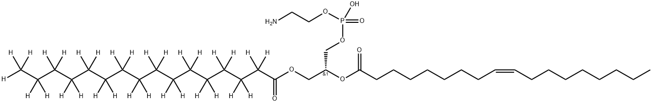 1-PALMITOYL(D31)-2-OLEOYL-SN-GLYCERO-3-PHOSPHOETHANOLAMINE Struktur