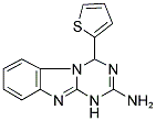 4-THIOPHEN-2-YL-1,4-DIHYDRO-BENZO[4,5]IMIDAZO[1,2-A][1,3,5]TRIAZIN-2-YLAMINE Struktur