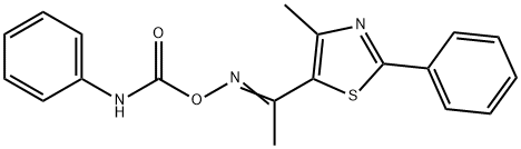 5-([(ANILINOCARBONYL)OXY]ETHANIMIDOYL)-4-METHYL-2-PHENYL-1,3-THIAZOLE Struktur