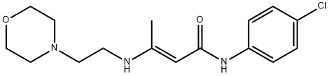 N-(4-CHLOROPHENYL)-3-((2-MORPHOLIN-4-YLETHYL)AMINO)BUT-2-ENAMIDE Struktur