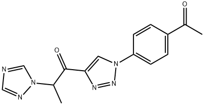 1-[1-(4-ACETYLPHENYL)-1H-1,2,3-TRIAZOL-4-YL]-2-(1H-1,2,4-TRIAZOL-1-YL)-1-PROPANONE Struktur