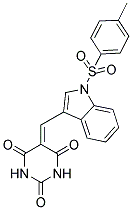 5-({1-[(4-METHYLPHENYL)SULFONYL]-1H-INDOL-3-YL}METHYLENE)PYRIMIDINE-2,4,6(1H,3H,5H)-TRIONE Struktur