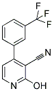 2-HYDROXY-4-[3-(TRIFLUOROMETHYL)PHENYL]NICOTINONITRILE Struktur