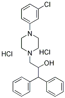 4-(3-CHLOROPHENYL)-ALPHA-(DIPHENYLMETHYL)-1-PIPERAZINEETHANOL HYDROCHLORIDE Struktur