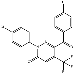 6-(4-CHLOROBENZOYL)-2-(4-CHLOROPHENYL)-5-(TRIFLUOROMETHYL)-3(2H)-PYRIDAZINONE Struktur