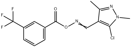 5-CHLORO-1,3-DIMETHYL-4-[(([3-(TRIFLUOROMETHYL)BENZOYL]OXY)IMINO)METHYL]-1H-PYRAZOLE Struktur