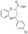 (E)-4-(4-CHLOROPHENYL)-2,3-DIHYDROBENZO[B][1,4]THIAZEPINE-2-CARBOXYLIC ACID Struktur