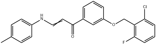 (E)-1-(3-[(2-CHLORO-6-FLUOROBENZYL)OXY]PHENYL)-3-(4-TOLUIDINO)-2-PROPEN-1-ONE Struktur