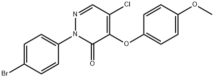 2-(4-BROMOPHENYL)-5-CHLORO-4-(4-METHOXYPHENOXY)-3(2H)-PYRIDAZINONE Struktur