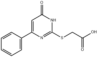 (4-OXO-6-PHENYL-1,4-DIHYDRO-PYRIMIDIN-2-YL-SULFANYL)-ACETIC ACID Struktur