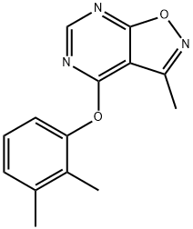 2,3-DIMETHYLPHENYL 3-METHYLISOXAZOLO[5,4-D]PYRIMIDIN-4-YL ETHER Struktur