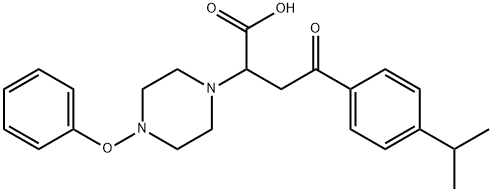 4-(4-ISOPROPYLPHENYL)-4-OXO-2-(4-PHENOXYPIPERAZINO)BUTANOIC ACID Struktur