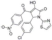 5-(4-CHLOROPHENYL)-3-HYDROXY-4-(4-NITROBENZOYL)-1-THIAZOL-2-YL-1,5-DIHYDROPYRROL-2-ONE Struktur