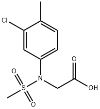 N-(3-CHLORO-4-METHYLPHENYL)-N-(METHYLSULFONYL) GLYCINE Struktur