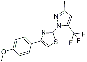 4-(4-METHOXYPHENYL)-2-[3-METHYL-5-(TRIFLUOROMETHYL)-1H-PYRAZOL-1-YL]-1,3-THIAZOLE Struktur