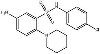 5-AMINO-N-(4-CHLORO-PHENYL)-2-PIPERIDIN-1-YL-BENZENESULFONAMIDE Struktur