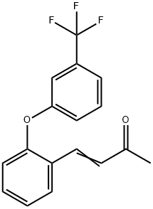 (E)-4-(2-[3-(TRIFLUOROMETHYL)PHENOXY]PHENYL)-3-BUTEN-2-ONE Struktur