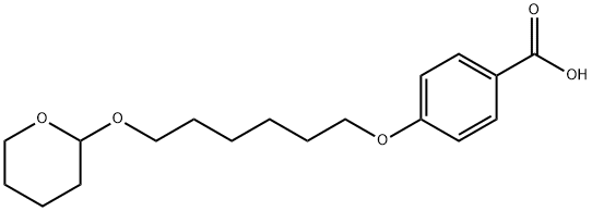 4-([6-(TETRAHYDRO-2H-PYRAN-2-YLOXY)HEXYL]OXY)BENZENECARBOXYLIC ACID Struktur