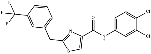 N-(3,4-DICHLOROPHENYL)-2-[3-(TRIFLUOROMETHYL)BENZYL]-1,3-THIAZOLE-4-CARBOXAMIDE Struktur