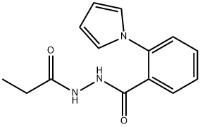 N'-PROPIONYL-2-(1H-PYRROL-1-YL)BENZENECARBOHYDRAZIDE Struktur