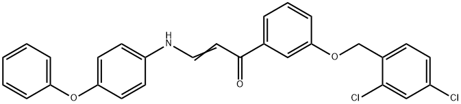 (E)-1-(3-[(2,4-DICHLOROBENZYL)OXY]PHENYL)-3-(4-PHENOXYANILINO)-2-PROPEN-1-ONE Struktur