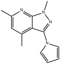 1,4,6-TRIMETHYL-3-(1H-PYRROL-1-YL)-1H-PYRAZOLO[3,4-B]PYRIDINE Struktur