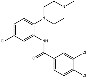 3,4-DICHLORO-N-[5-CHLORO-2-(4-METHYLPIPERAZINO)PHENYL]BENZENECARBOXAMIDE Struktur