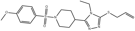 4-((4-[5-(ALLYLSULFANYL)-4-ETHYL-4H-1,2,4-TRIAZOL-3-YL]PIPERIDINO)SULFONYL)PHENYL METHYL ETHER Struktur