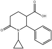 1-CYCLOPROPYL-6-OXO-2-PHENYL-3-PIPERIDINECARBOXYLIC ACID Struktur