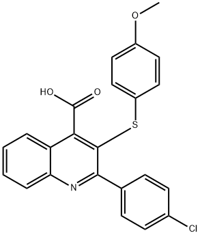 2-(4-CHLOROPHENYL)-3-[(4-METHOXYPHENYL)SULFANYL]-4-QUINOLINECARBOXYLIC ACID Struktur