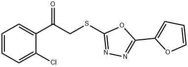 1-(2-CHLOROPHENYL)-2-([5-(2-FURYL)-1,3,4-OXADIAZOL-2-YL]SULFANYL)-1-ETHANONE Struktur