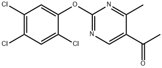 1-[4-METHYL-2-(2,4,5-TRICHLOROPHENOXY)-5-PYRIMIDINYL]-1-ETHANONE Struktur