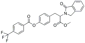 4-[3-METHOXY-3-OXO-2-(1-OXO-1,3-DIHYDRO-2H-ISOINDOL-2-YL)PROPYL]PHENYL 4-(TRIFLUOROMETHYL)BENZENECARBOXYLATE Struktur