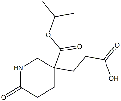 3-(2-ISOPROPOXYCARBONYL-ETHYL)-6-OXO-PIPERIDINE-3-CARBOXYLIC ACID Struktur