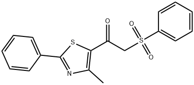 1-(4-METHYL-2-PHENYL-1,3-THIAZOL-5-YL)-2-(PHENYLSULFONYL)-1-ETHANONE Struktur