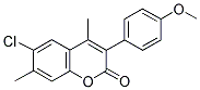 6-CHLORO-4,7-DIMETHYL-3(4'-METHOXYPHENYL)COUMARIN Struktur