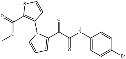 METHYL 3-(2-[2-(4-BROMOANILINO)-2-OXOACETYL]-1H-PYRROL-1-YL)-2-THIOPHENECARBOXYLATE Struktur