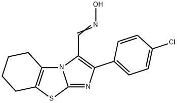 2-(4-CHLOROPHENYL)-5,6,7,8-TETRAHYDROIMIDAZO[2,1-B][1,3]BENZOTHIAZOLE-3-CARBALDEHYDE OXIME Struktur