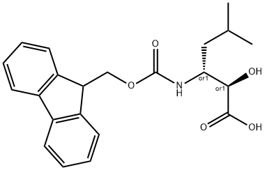 FMOC-(2S,3R)-3-アミノ-2-ヒドロキシ-5-メチルヘキサン酸 化學(xué)構(gòu)造式