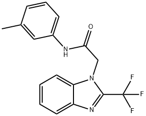 N-(3-METHYLPHENYL)-2-[2-(TRIFLUOROMETHYL)-1H-1,3-BENZIMIDAZOL-1-YL]ACETAMIDE Struktur