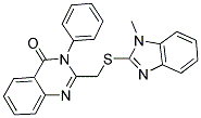 2-([(1-METHYL-1H-BENZIMIDAZOL-2-YL)THIO]METHYL)-3-PHENYLQUINAZOLIN-4(3H)-ONE Struktur