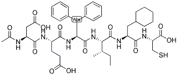 AC-ASP-GLU-DIF-ILE-CHA-CYS-OH Struktur