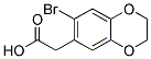 (7-BROMO-2,3-DIHYDRO-1,4-BENZODIOXIN-6-YL)ACETIC ACID Struktur