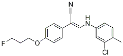 (Z)-3-(3-CHLORO-4-METHYLANILINO)-2-[4-(3-FLUOROPROPOXY)PHENYL]-2-PROPENENITRILE Struktur