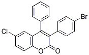 3(4'-BROMOPHENYL)-6-CHLORO-4-PHENYLCOUMARIN Struktur