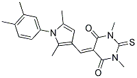 5-{[1-(3,4-DIMETHYLPHENYL)-2,5-DIMETHYL-1H-PYRROL-3-YL]METHYLENE}-1,3-DIMETHYL-2-THIOXODIHYDROPYRIMIDINE-4,6(1H,5H)-DIONE|