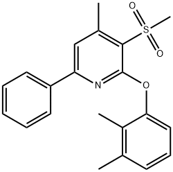 2-(2,3-DIMETHYLPHENOXY)-4-METHYL-3-(METHYLSULFONYL)-6-PHENYLPYRIDINE Struktur